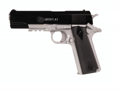 Colt 1911 Spring Dual Tone Black Silver Metal Slide 6mm 0.7J Airsoft pištolj-1