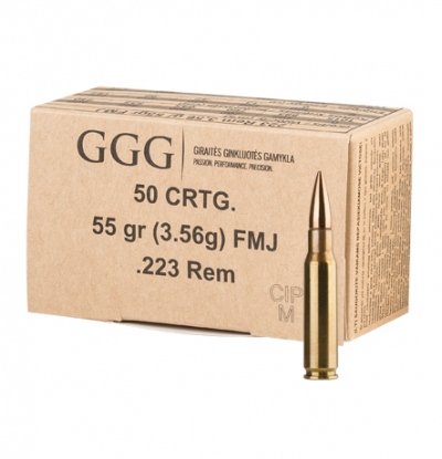 Ammo GGG 223. Remington 55 grains FMJ 500pcs-1