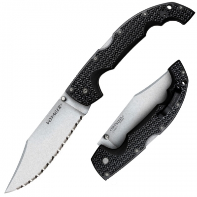 COLD STEEL XL Voyager Clip Point Serrated Edge-1
