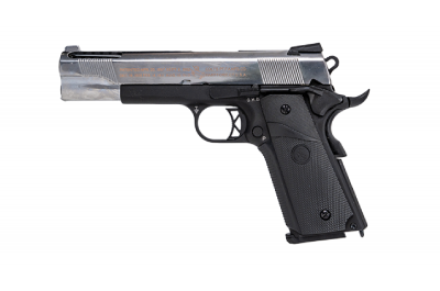 Colt 1911 Ported Gas - Silver Slide, Black Lower - Airsoft pistol-1