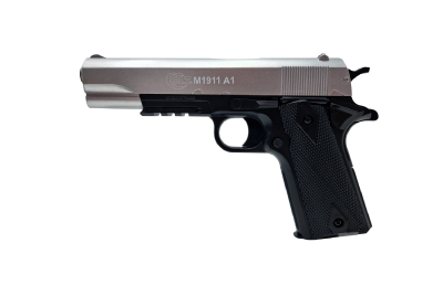 Colt 1911 Spring Dual Tone Silver Black Metal Slide 6mm 0.7J Airsoft pištolj-1