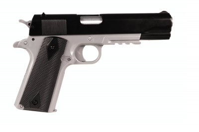 Colt 1911 Spring Dual Tone Black Silver Metal Slide 6mm 0.7J Airsoft pištolj-1