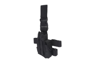 Drop-Leg Holster with Magazine Pouch - Black-1
