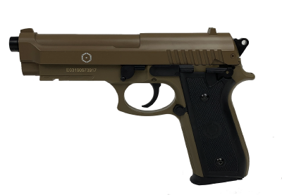 Cybergun PT92 Spring Tan 6mm Metal Slide 12BBs 0.6J Airsoft pistol-1