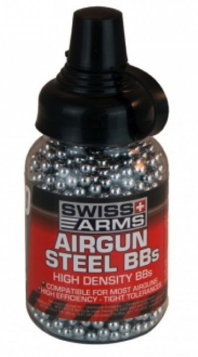 Steel Pellets SWISS ARMS 4.5mm Bottle 1500BBs /C10-1