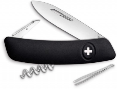 SWIZA D01 CRNI Švicarski Preklopni Nož-1
